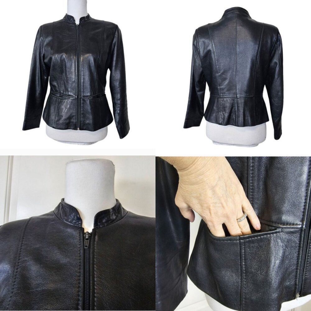 Vintage Bettina Rizzi Brazilian Italian Leather Jacket Size Small
